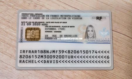 France Fake Residence Permit Template