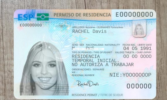 Spain Fake Residence Permit Card