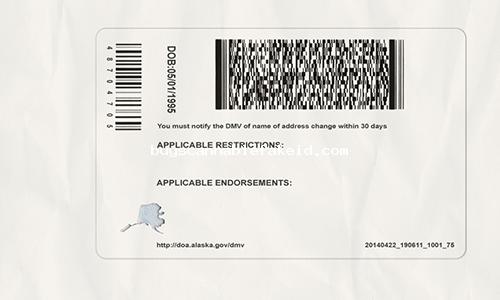 Alaska Drivers License Fake Scannable