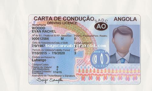 Angola Drivers License Fake Scannable