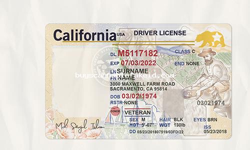 California Drivers License Fake Scannable