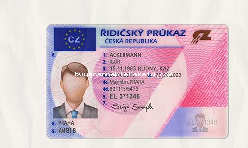 Czech Republic Drivers License Fake Scannable