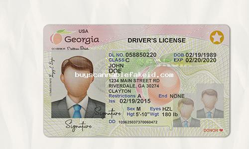 Georgia Drivers License Fake Scannable