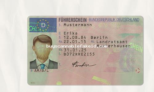 Germany Drivers License Fake Scannable