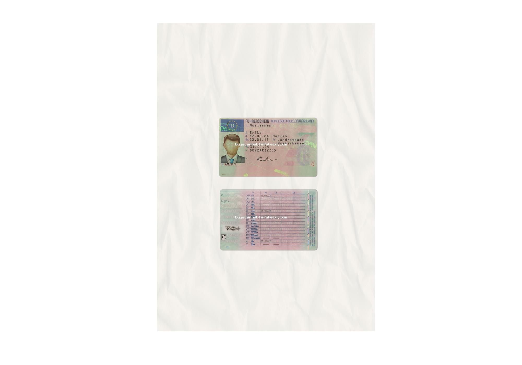 Germany Drivers License Fake Scannable
