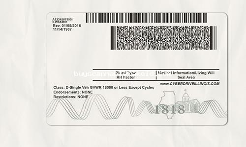 Illinois Drivers License New Fake Scannable