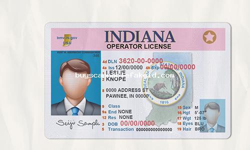 Indiana Drivers License Fake Scannable