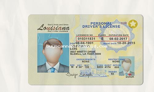 Louisiana Drivers License Fake Scannable