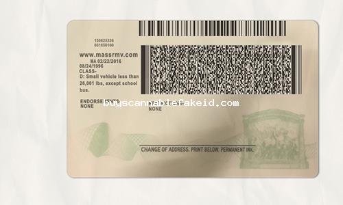 Massachusetts Drivers License Fake Scannable