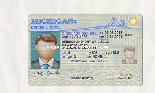 Michigan Drivers License Fake Scannable