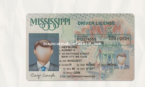 Mississippi Drivers License Fake Scannable