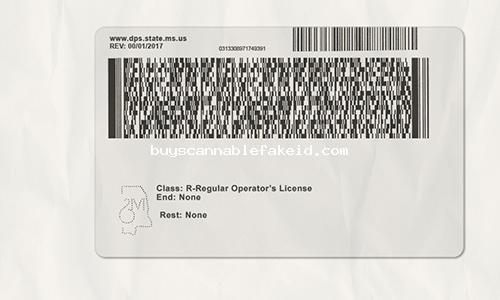 Mississippi Drivers License Fake Scannable