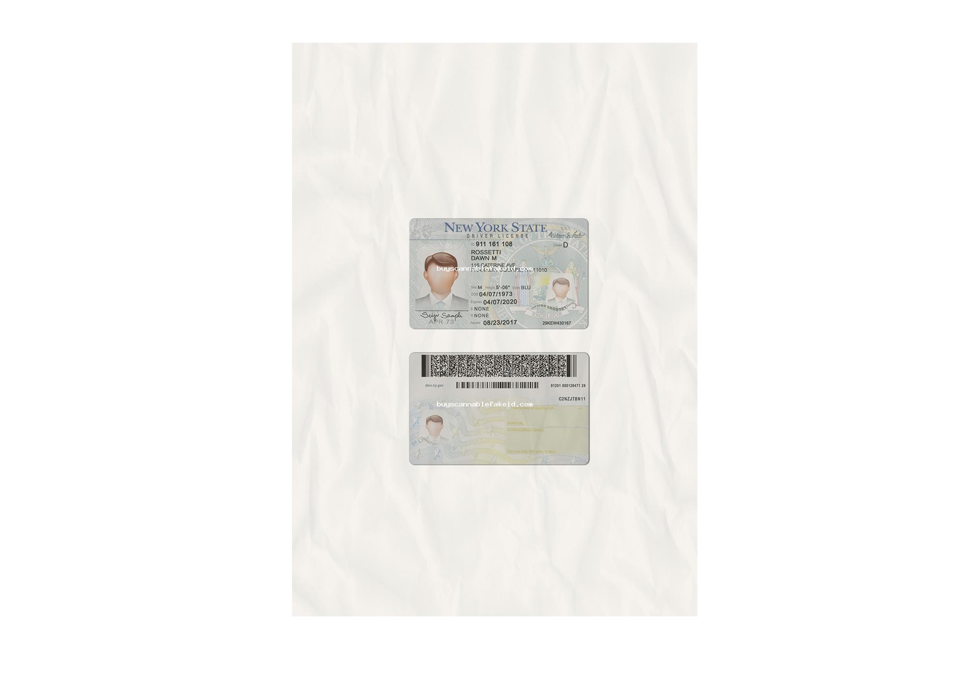 New York State Drivers License Fake Scannable