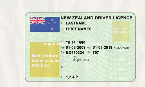 New Zealand Drivers License Fake Scannable