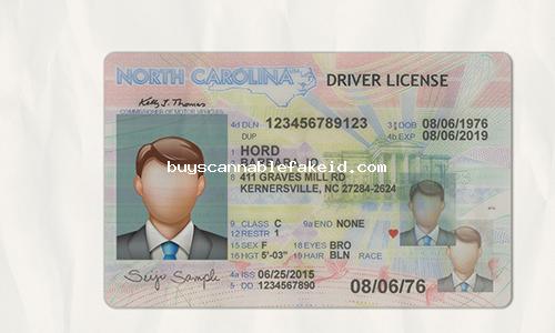 North Carolina Drivers License Fake Scannable