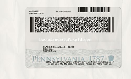 Pennsylvania Drivers License Fake Scannable