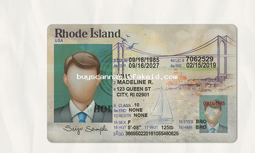 Rhode Island Drivers License Fake Scannable