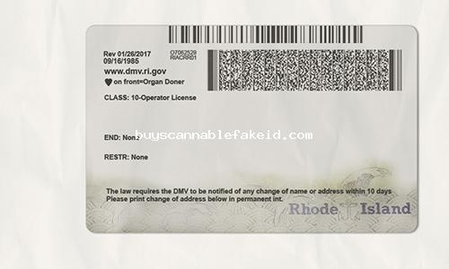 Rhode Island Drivers License Fake Scannable