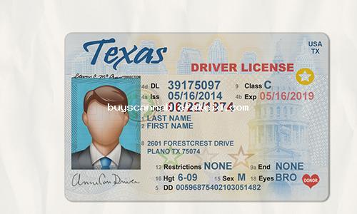 Texas Drivers License Fake Scannable