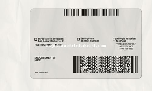 Texas Drivers License Fake Scannable
