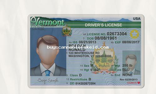 Vermont Drivers License Fake Scannable