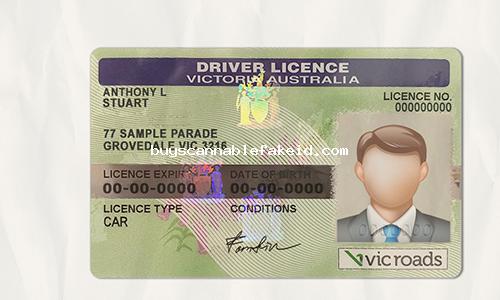 Victoria Australia Drivers License Fake Scannable