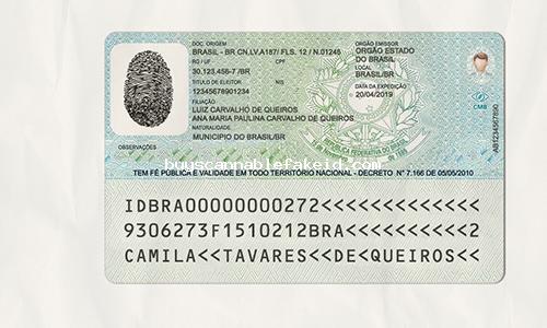 Brasil Id Card Fake Scannable