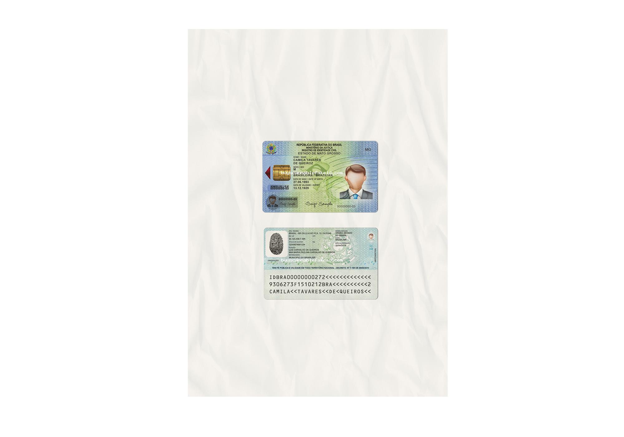 Brasil Id Card Fake Scannable