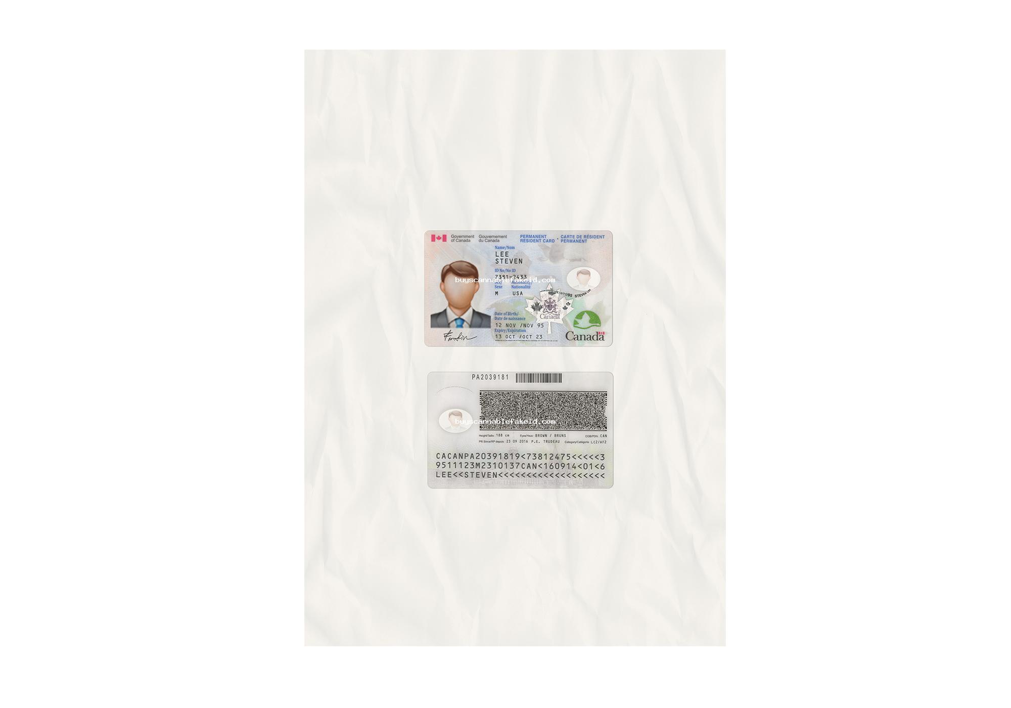 Canada Id Card Fake Scannable