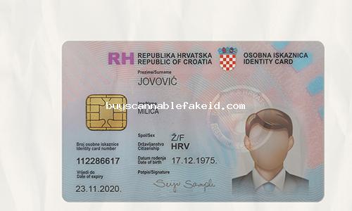 Croatia Id Card Fake Scannable
