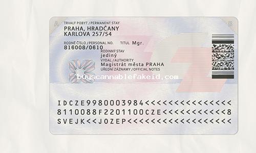 Czech Republic Id Card Fake Scannable