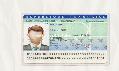 France Id Card Fake Scannable
