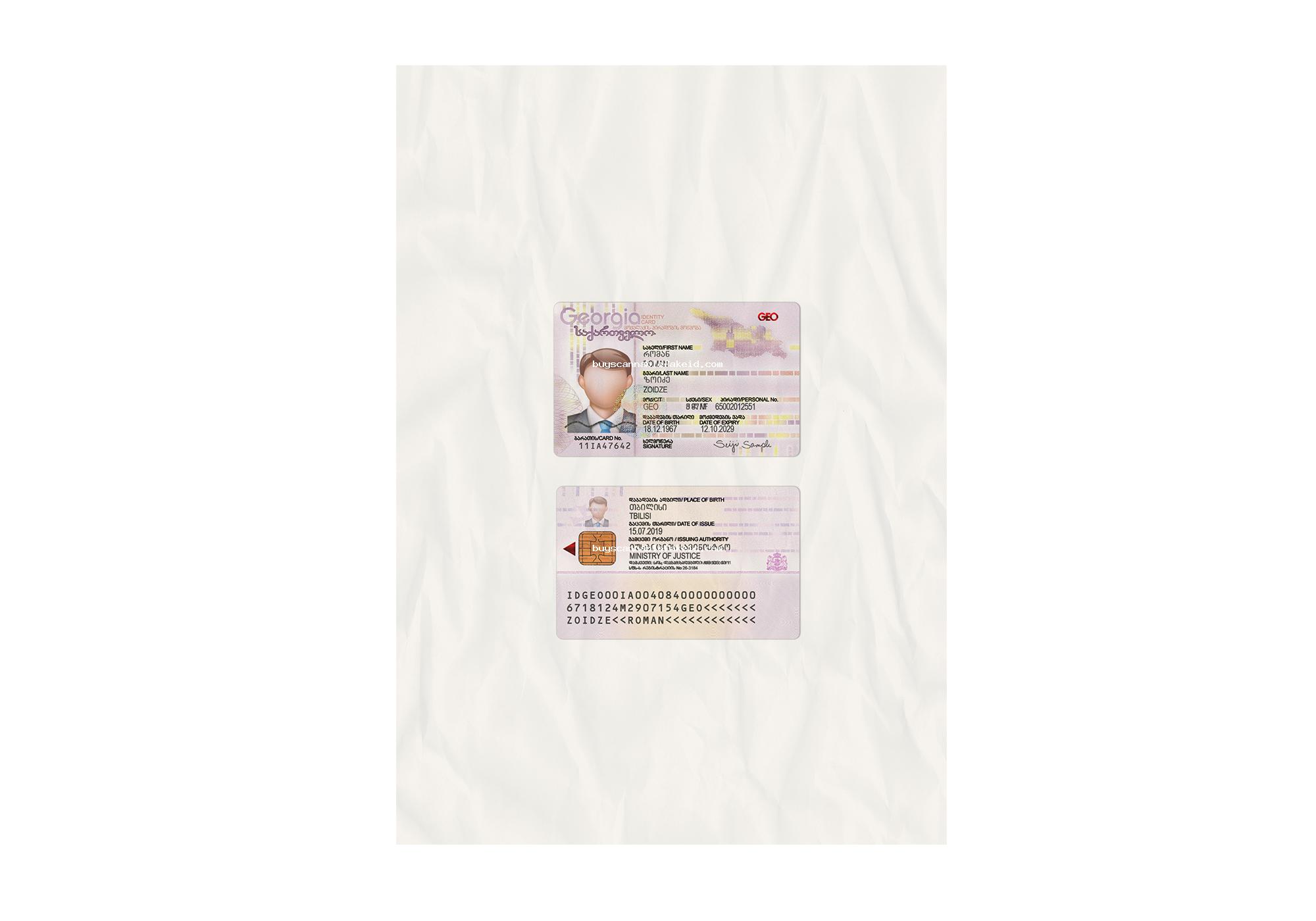 Georgia Id Card Fake Scannable