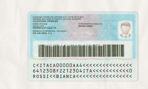 Italy Id Card Fake Scannable