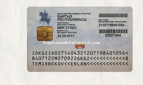 Kyrgyzstan Id Card Fake Scannable