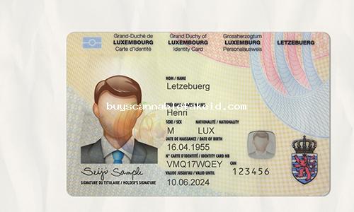 Luxembourg Id Card Fake Scannable
