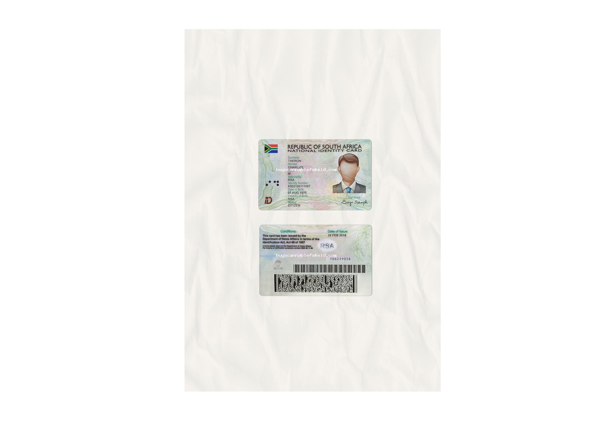 South Africa Id Card Fake Scannable