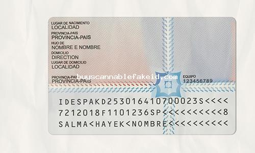 Spain Id Card V2 Fake Scannable