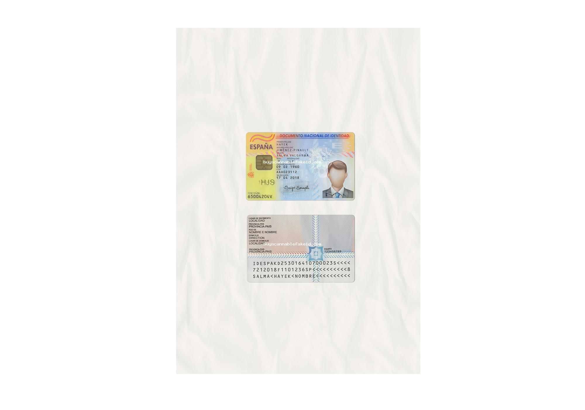 Spain Id Card V2 Fake Scannable