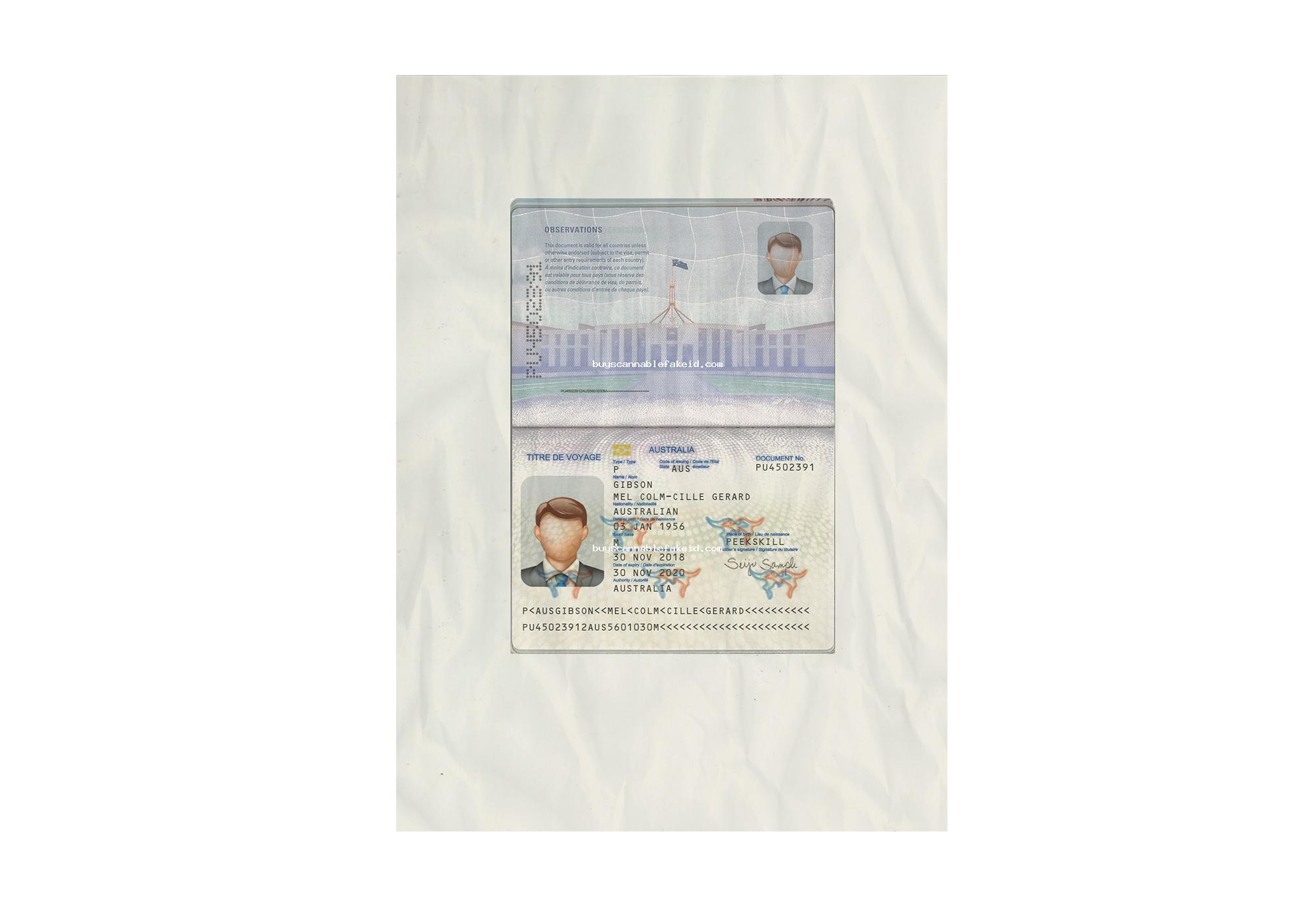 Australia Passport Fake