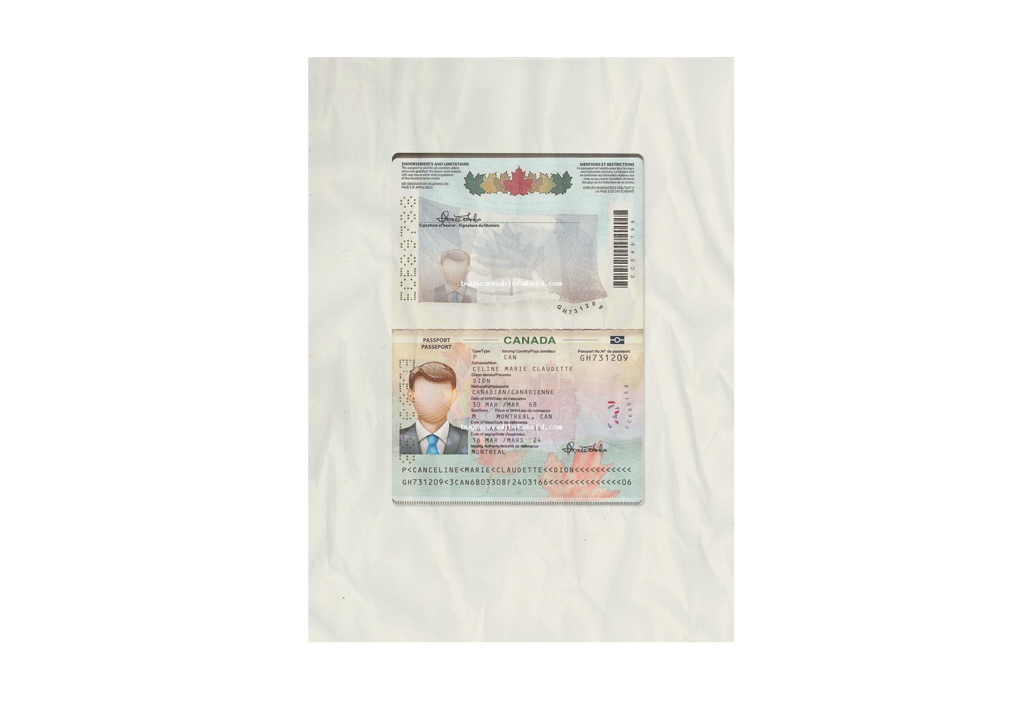 Canada Passport Fake