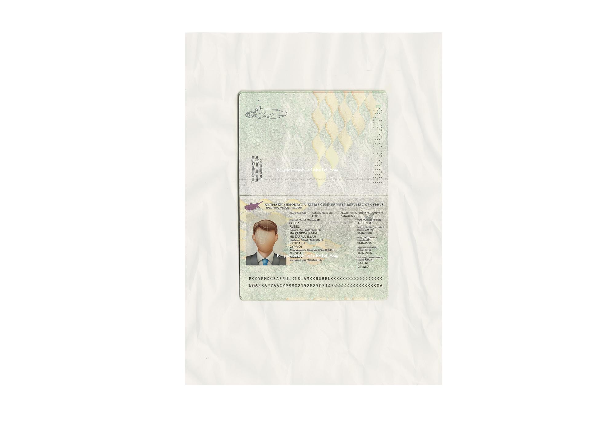 Cyprus Passport Fake