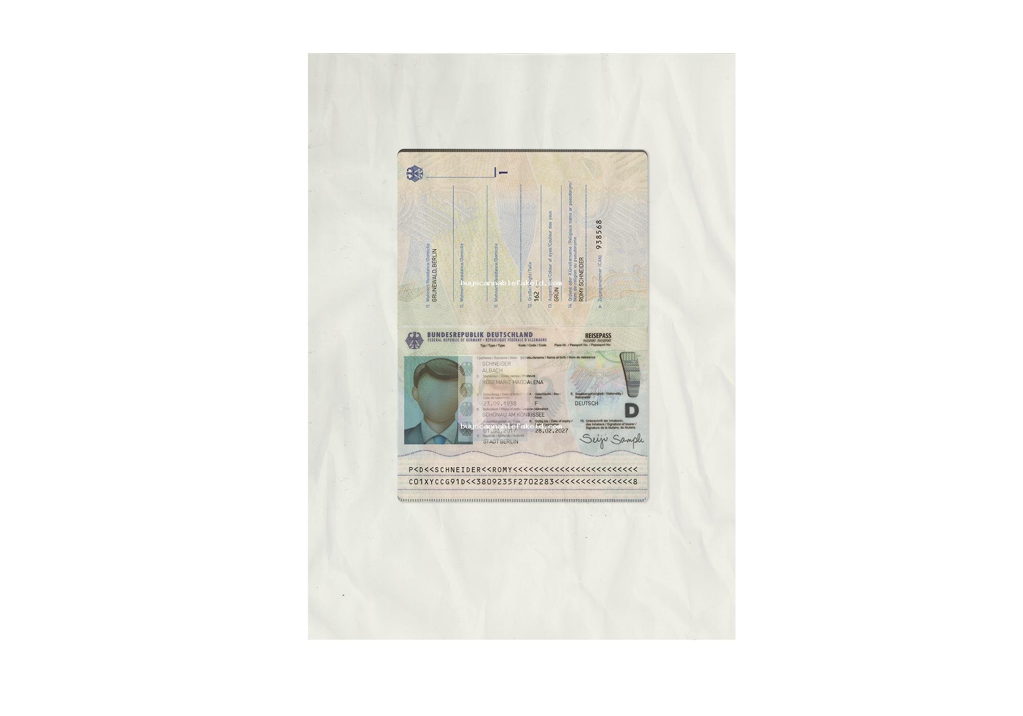 Germany Passport Fake