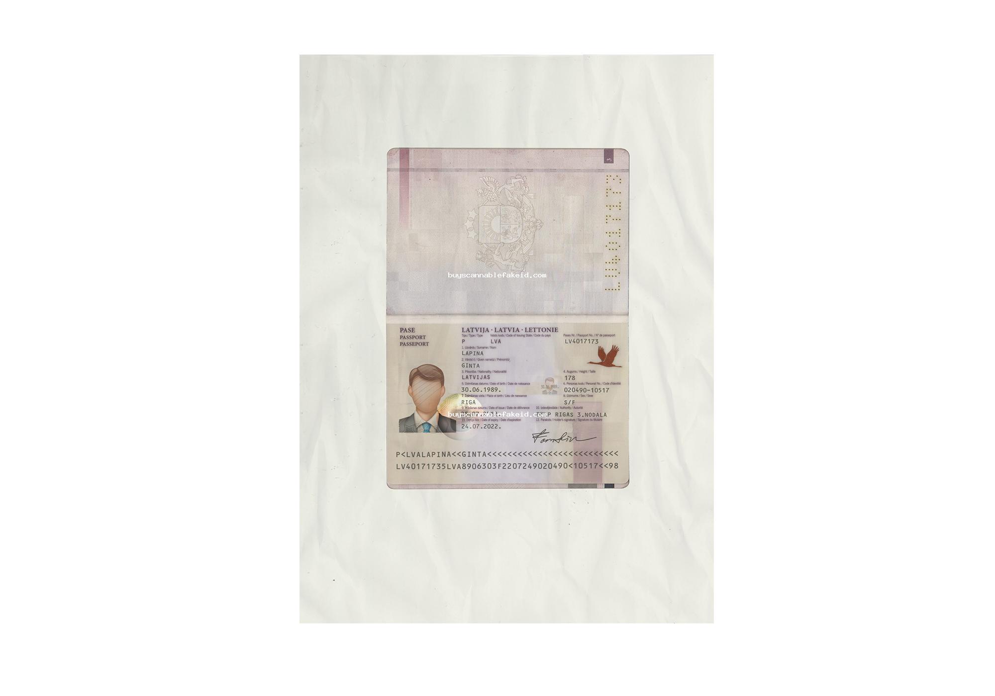 Latvia Passport Fake