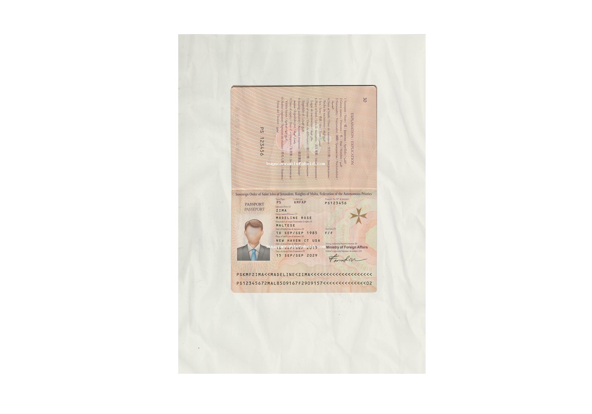 Malta Passport Fake