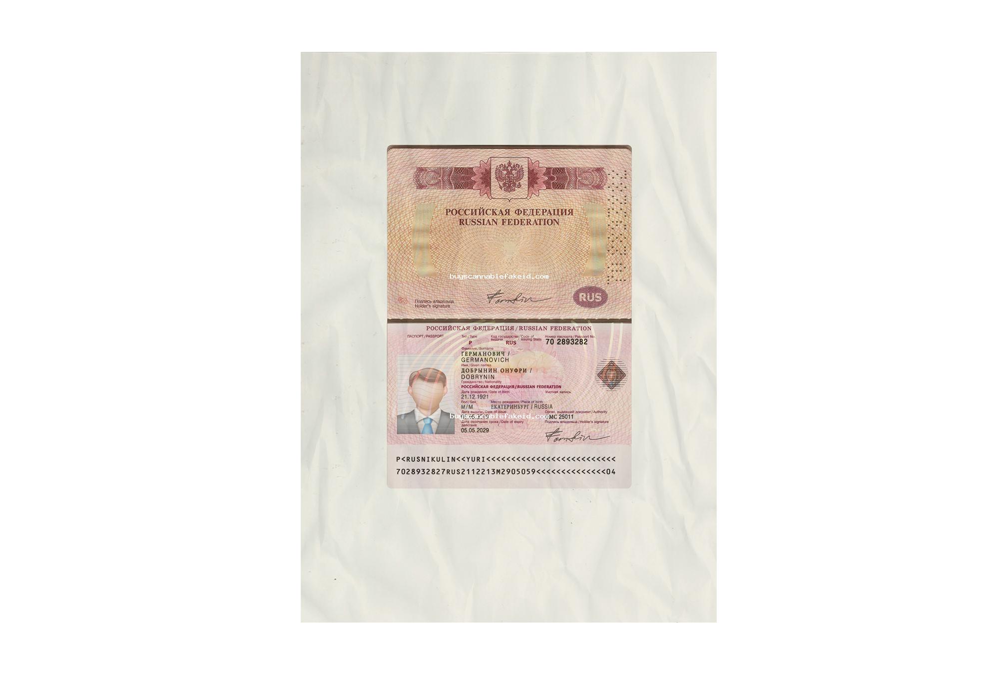 Russia Passport Fake