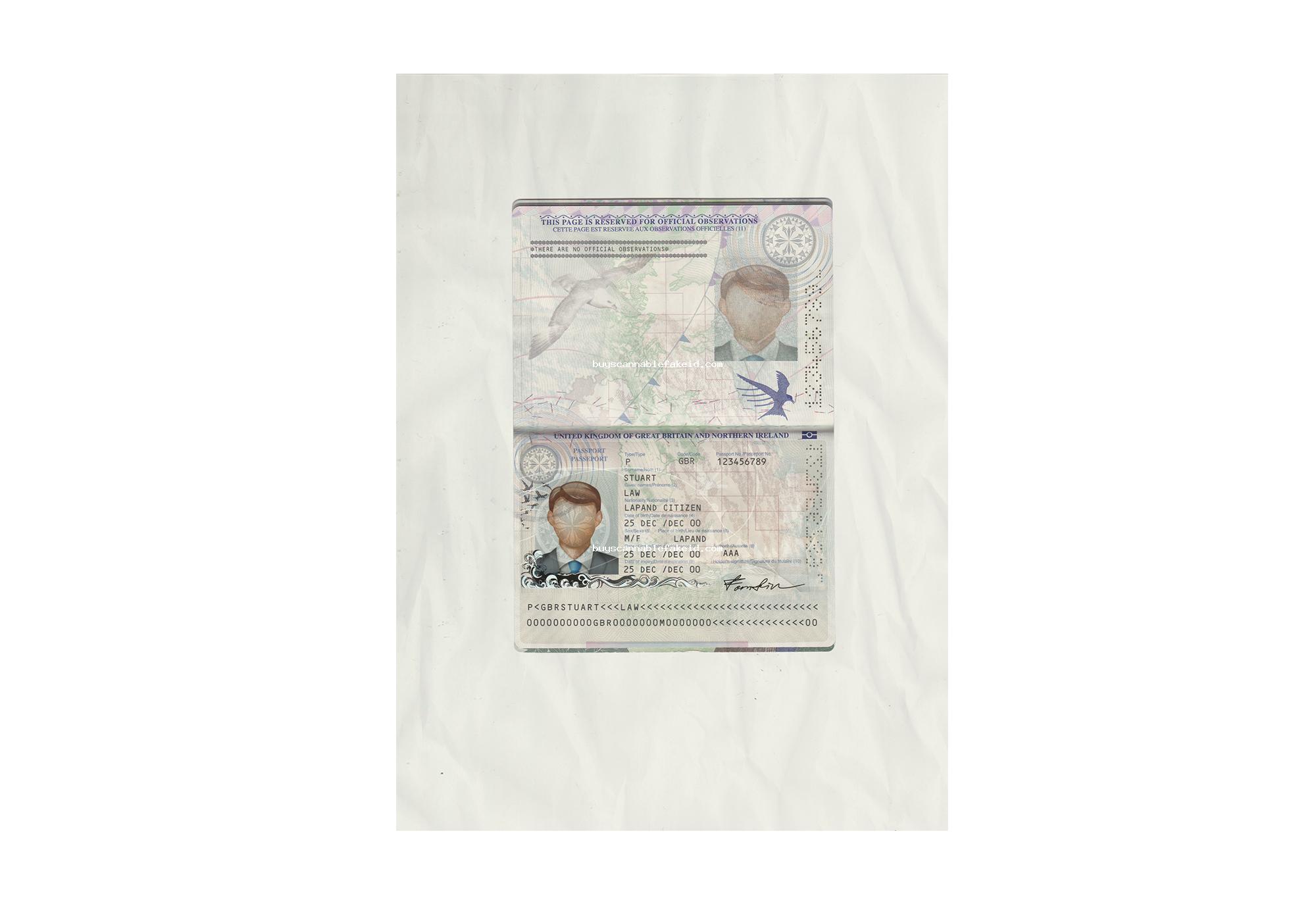 United Kingdom Passport Fake