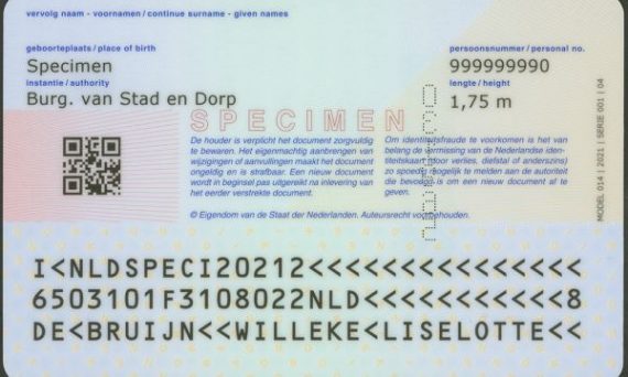 Nederlandse identiteitskaart nep scanbaar