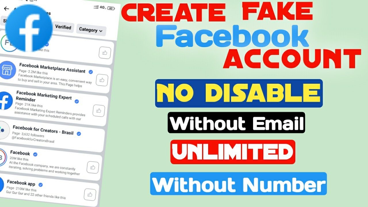 how to make fake id on facebook