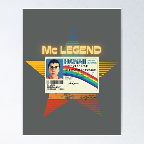 Mclovin Fake Id Poster